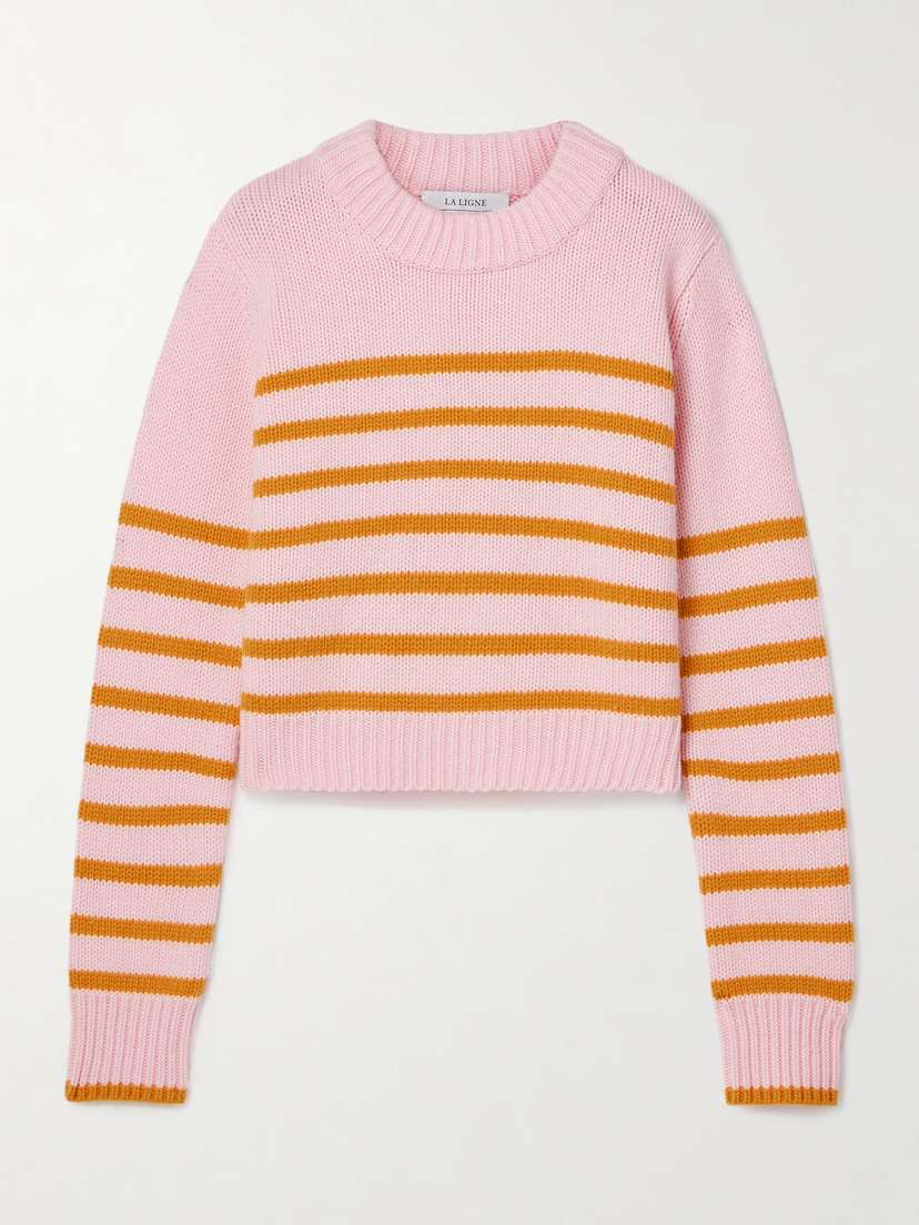 La Ligne Mini Marina Striped Wool And Cashmere-blend Sweater