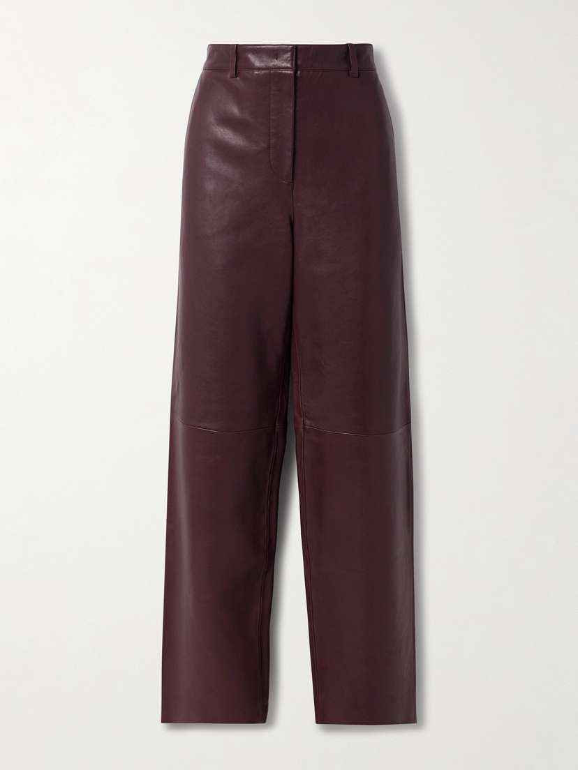 Co Paneled Leather Wide-leg Pants