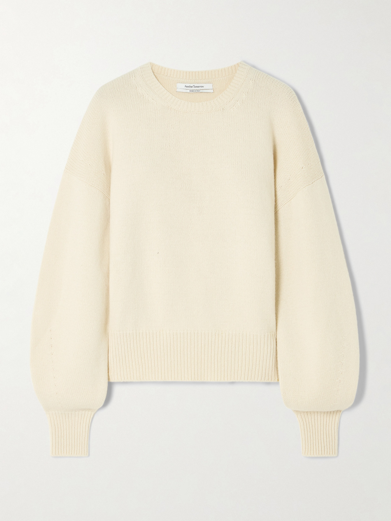 Another Tomorrow Recycled-cashmere And Wool-blend Sweater In Ivory