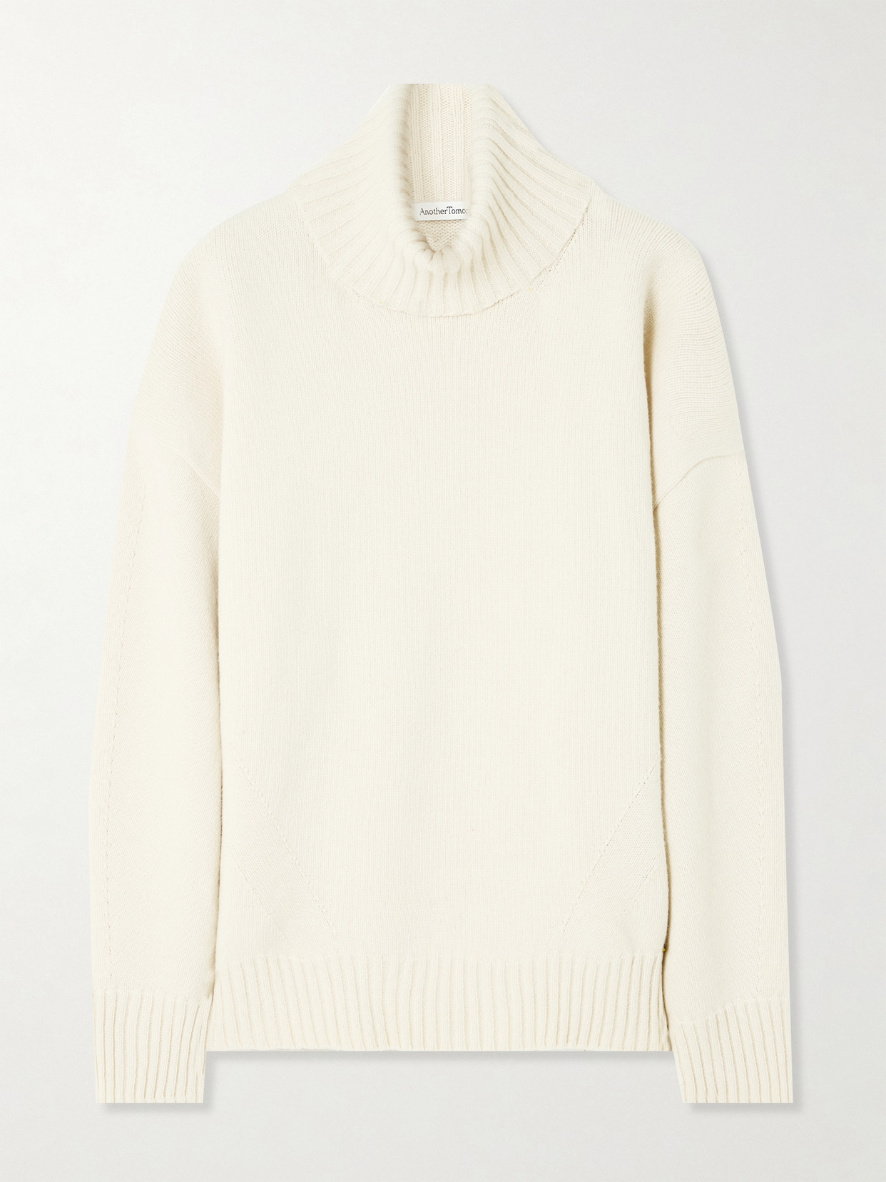 Another Tomorrow Recycled-cashmere And Wool-blend Turtleneck Sweater In Ivory