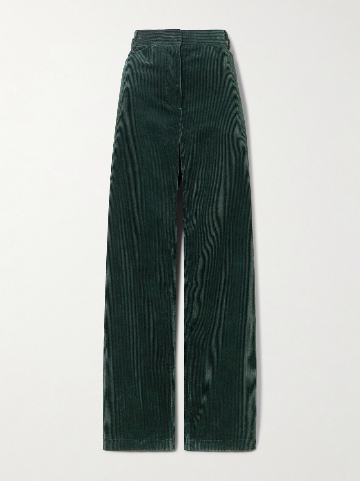Another Tomorrow - Cotton-corduroy Wide-leg Pants - Green