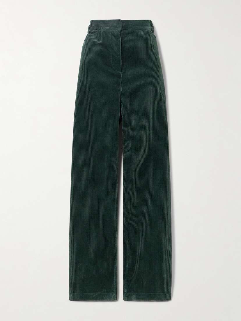 Another Tomorrow Cotton-corduroy Wide-leg Pants