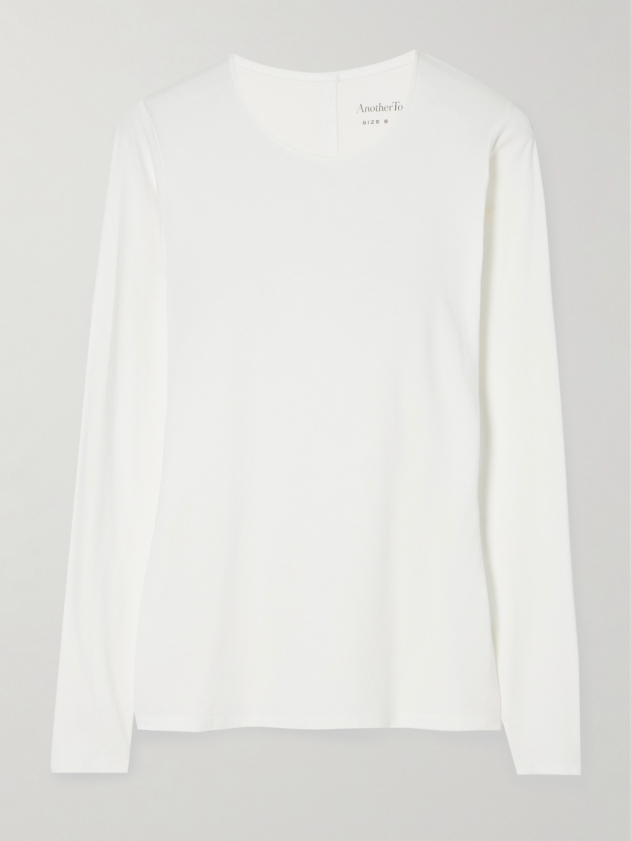 Another Tomorrow - Stretch Cotton And Lyocell-blend Jersey T-shirt - White