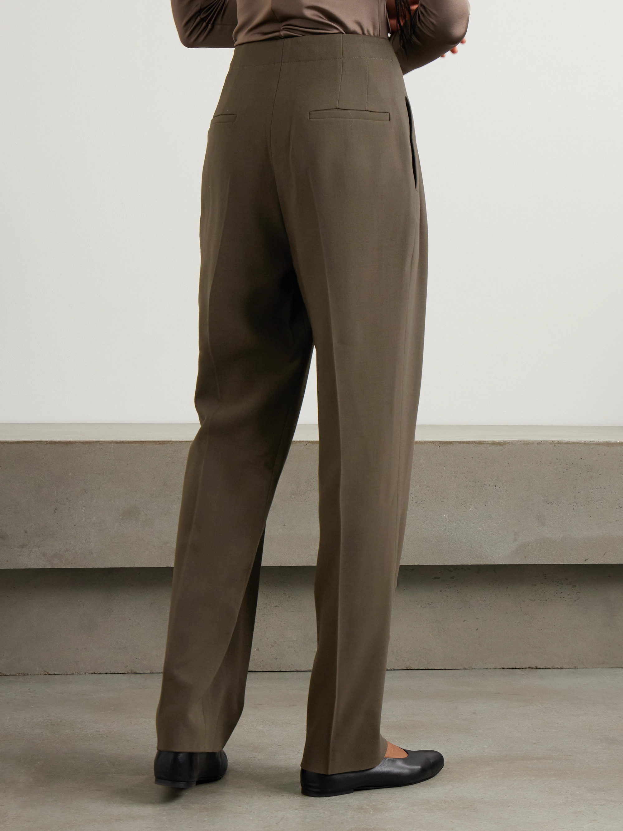 TOVE Roan pleated woven tapered pants thumbnail