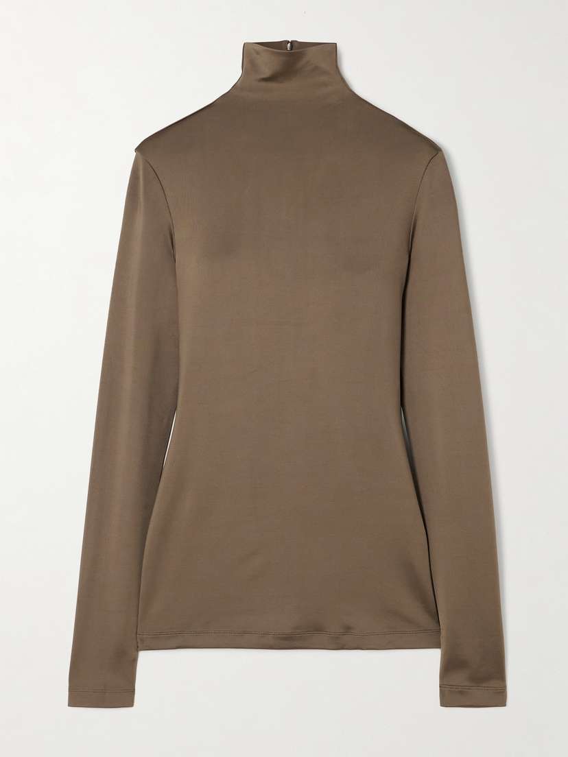 Tove Noor Stretch-jersey Turtleneck Top