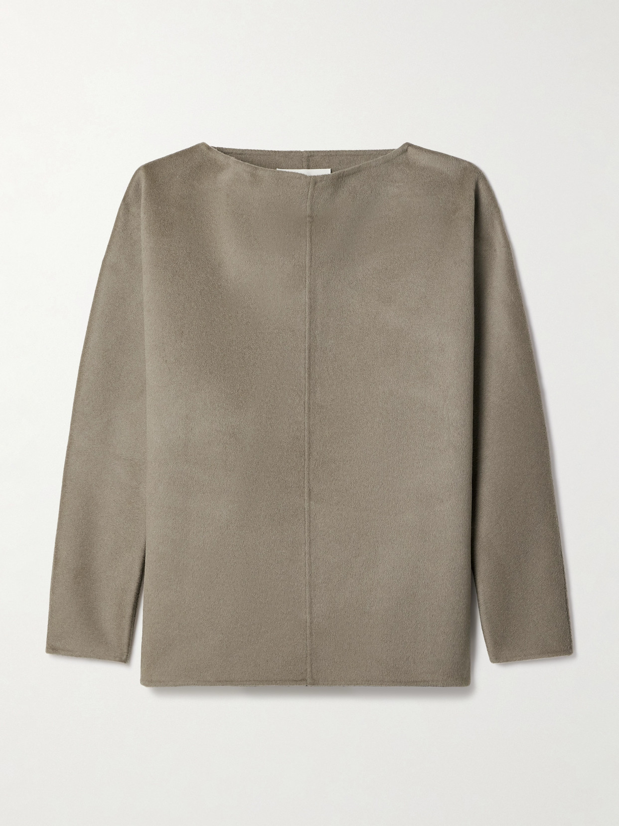 Tove Reine Paneled Wool-blend Felt Top In Gray