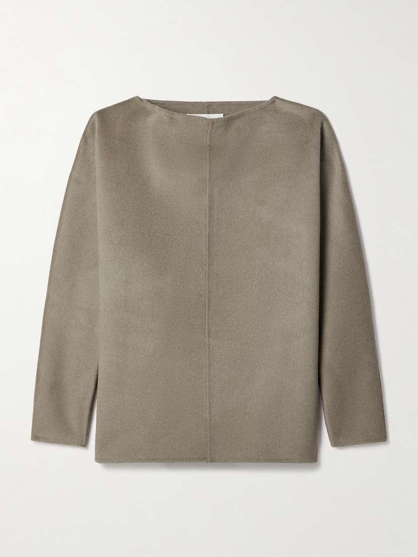 Tove Reine Paneled Wool-blend Felt Top