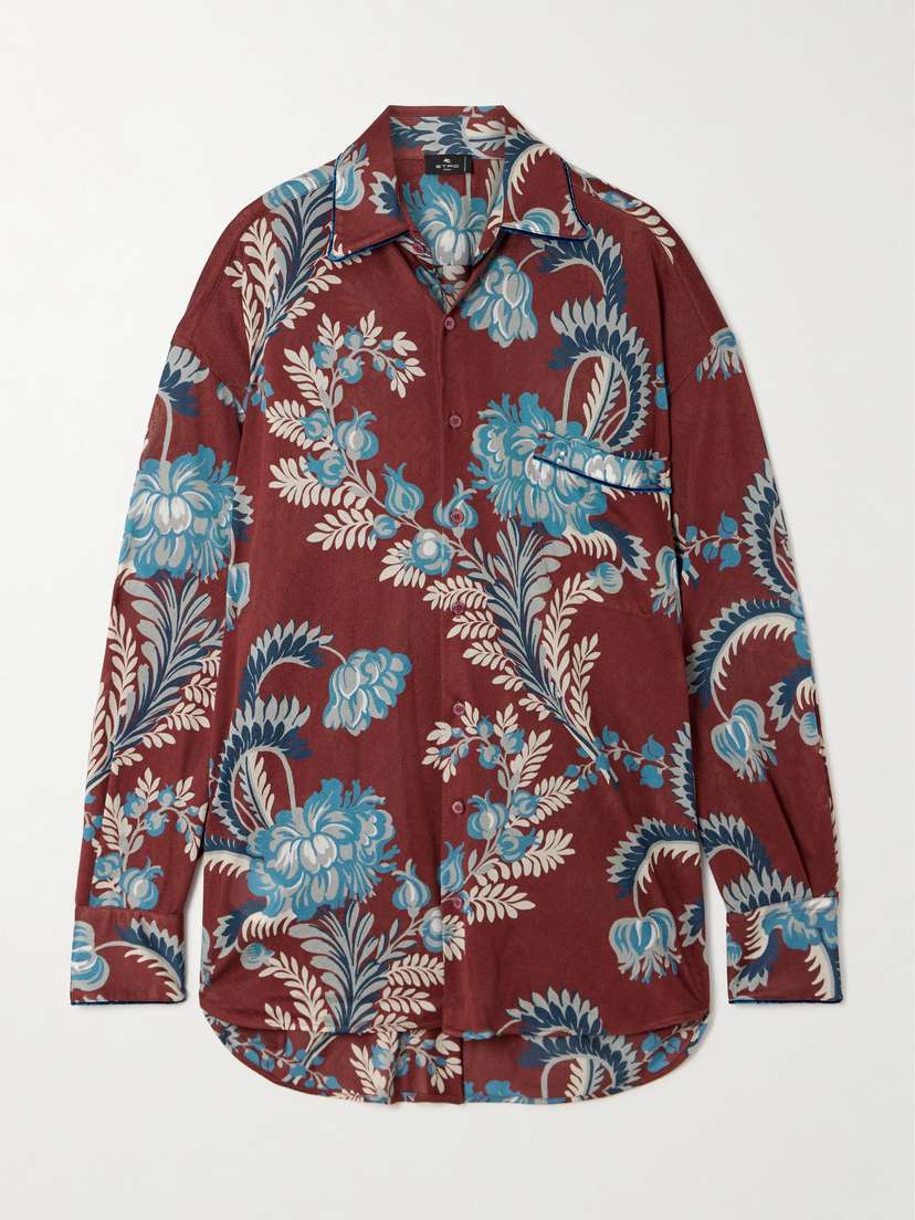 Etro Floral-print Crepe Shirt