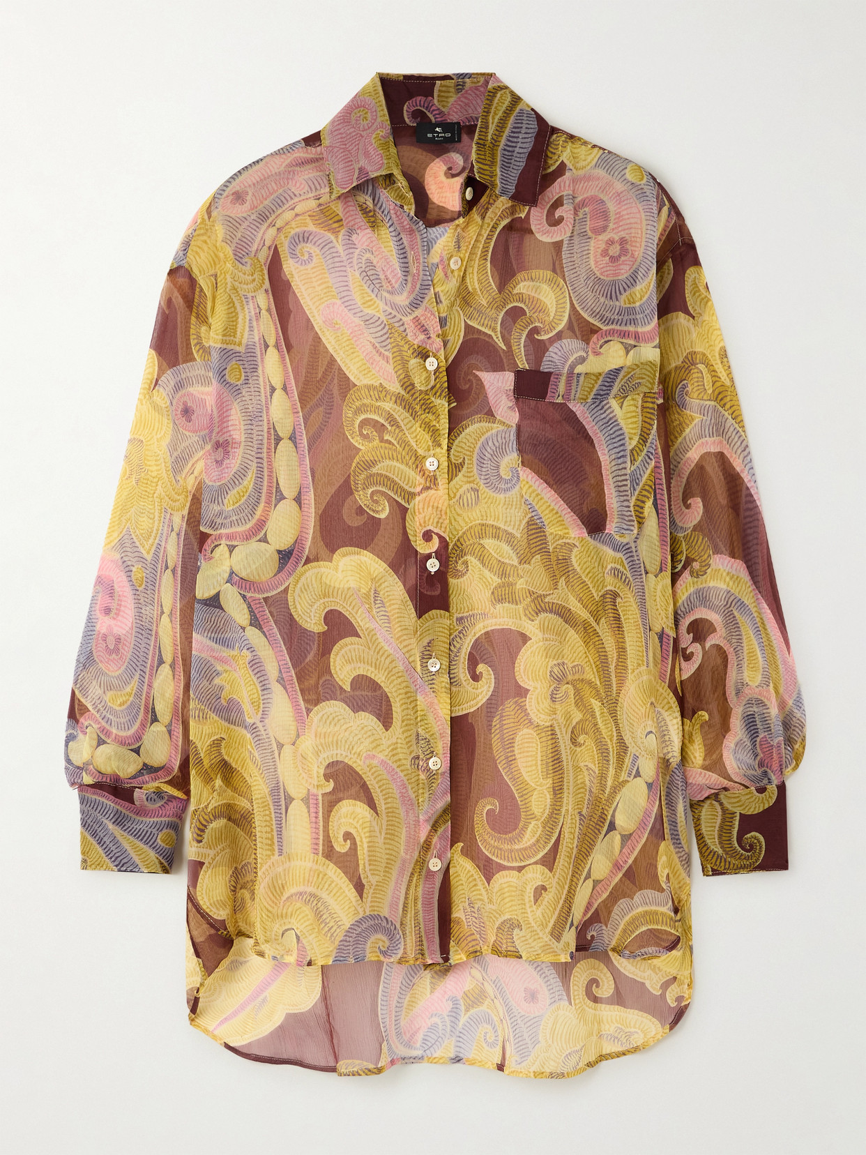 Etro - Printed Silk-crepon Shirt - Multi