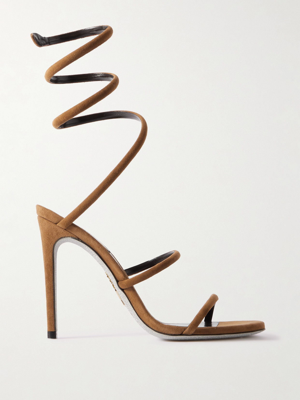 René Caovilla Suede Cleo Sandals 105 In Brown