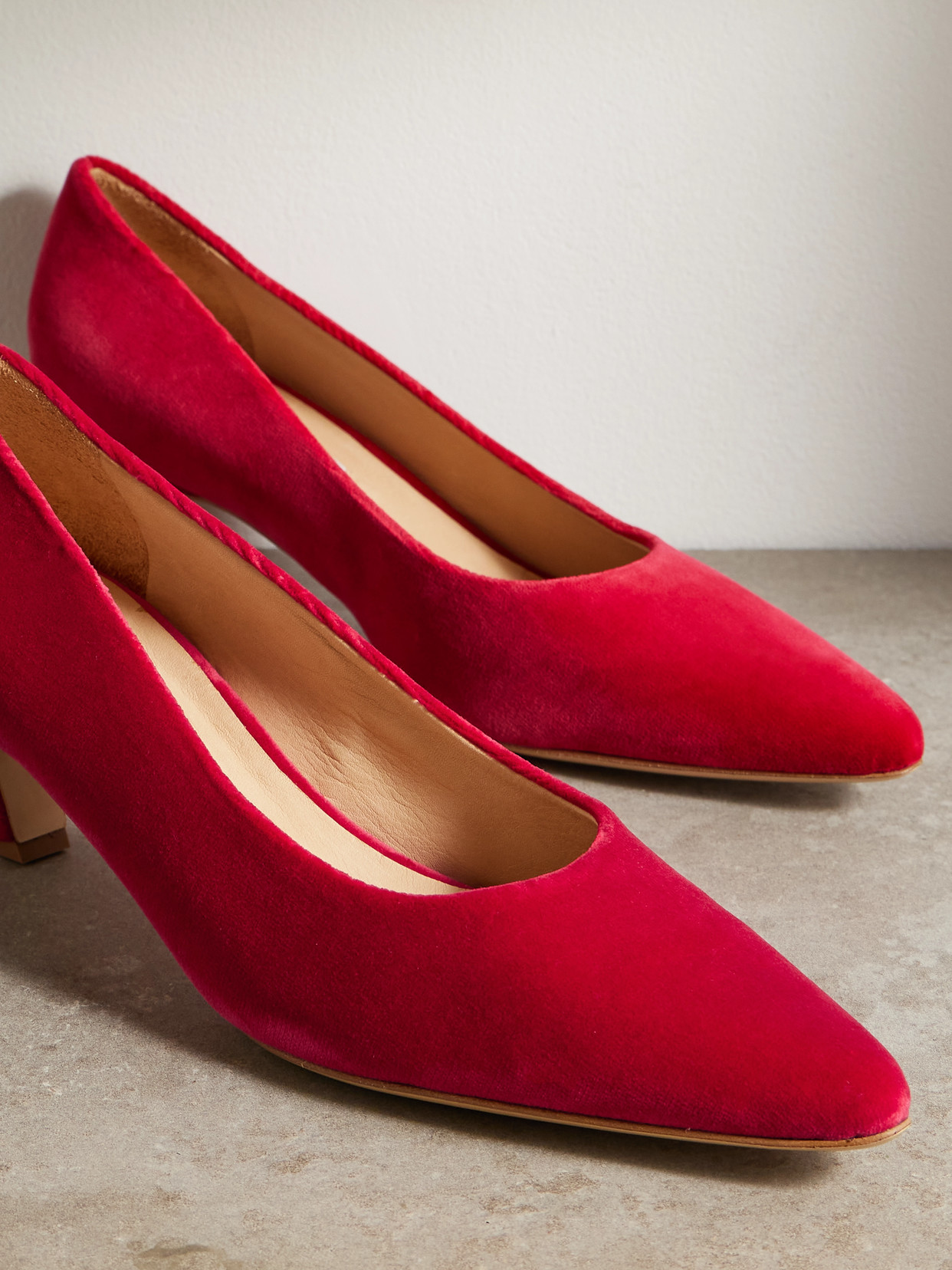 Gabriela Hearst Cross-heeled High Heels In Red