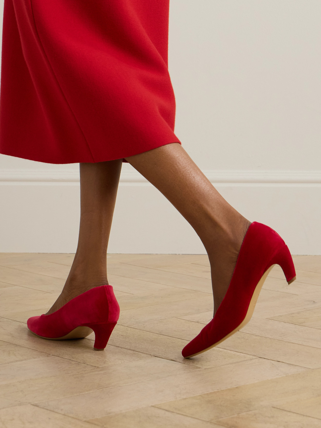 Gabriela Hearst Cross-heeled High Heels In Red