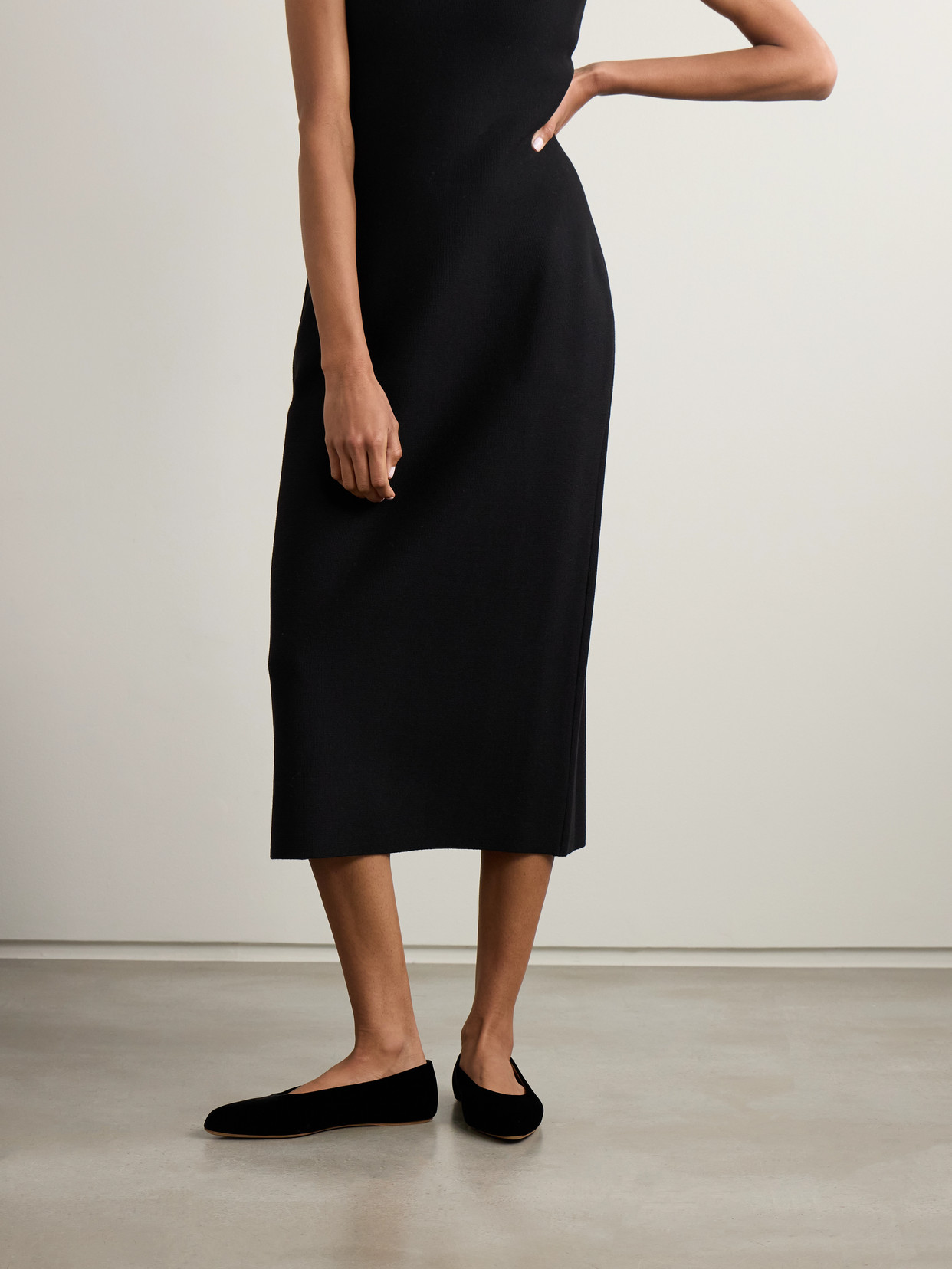 Gabriela Hearst Andre Velvet Ballet Flats In Black