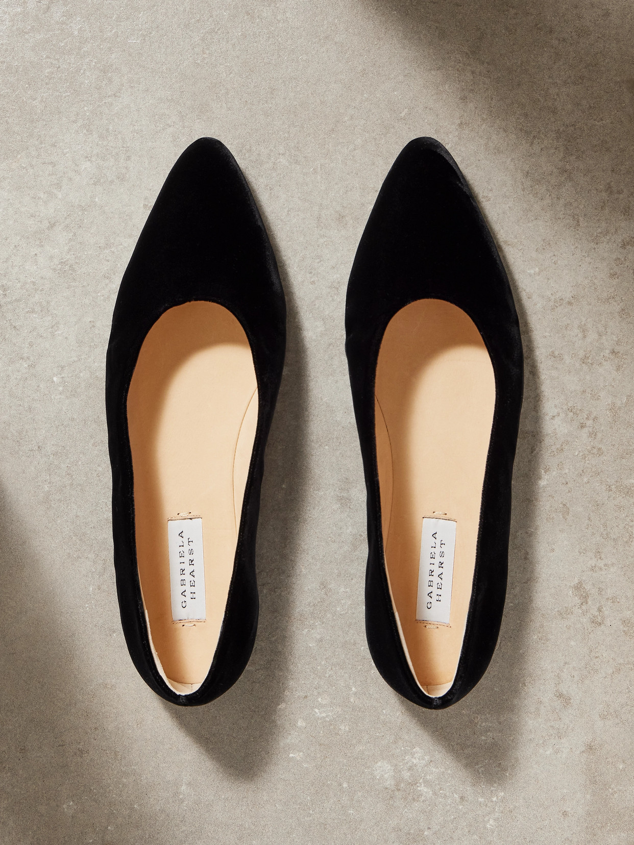 Gabriela Hearst - Andre Velvet Ballet Flats - Black