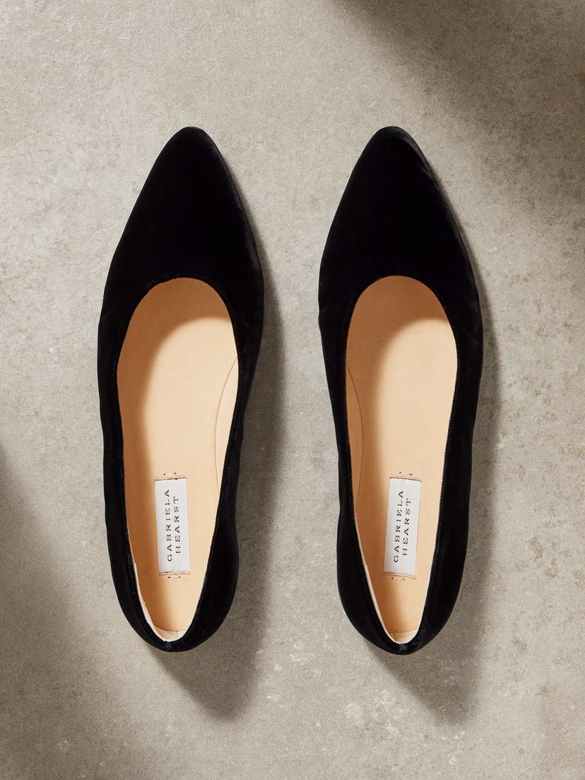 Gabriela Hearst Andre Velvet Ballet Flats