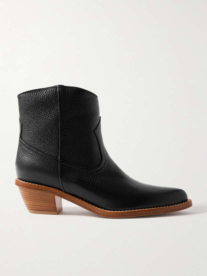 Gabriela Hearst Leduc Textured-leather Ankle Boots
