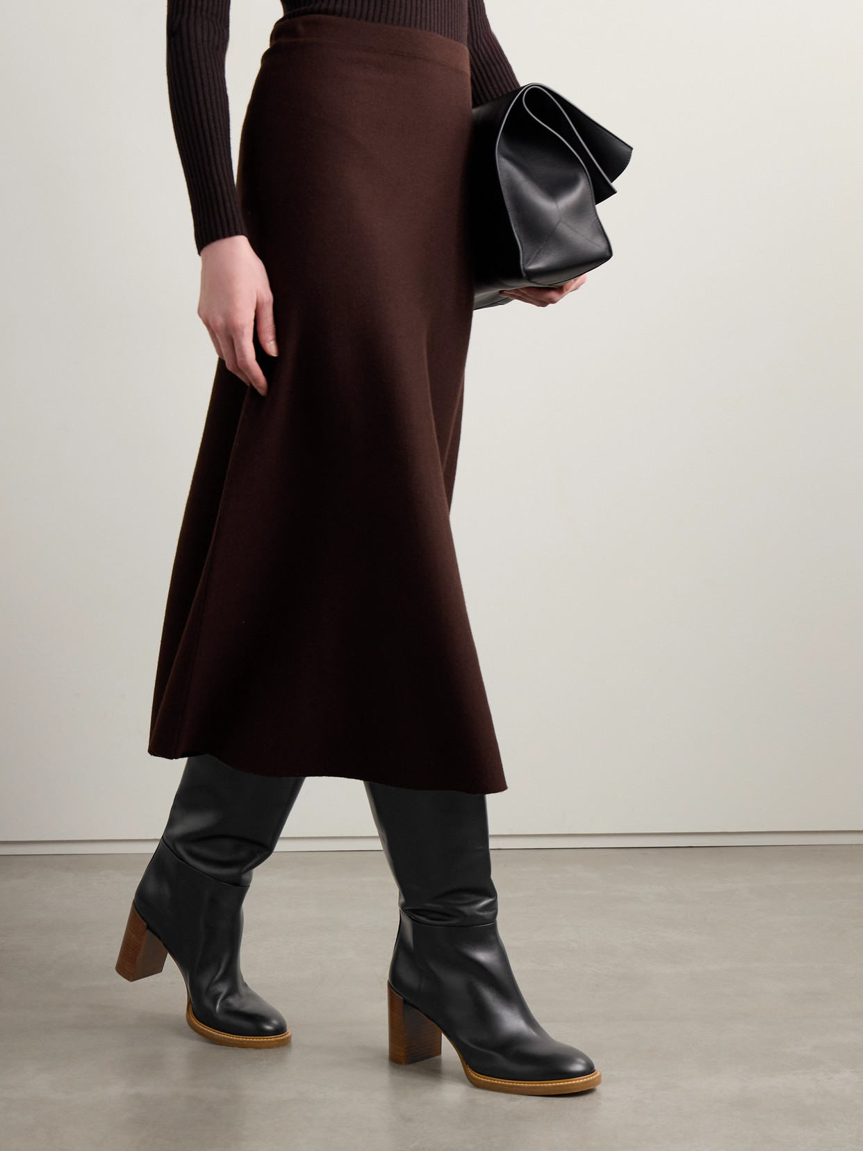 GABRIELA HEARST BOCCA LEATHER KNEE BOOTS