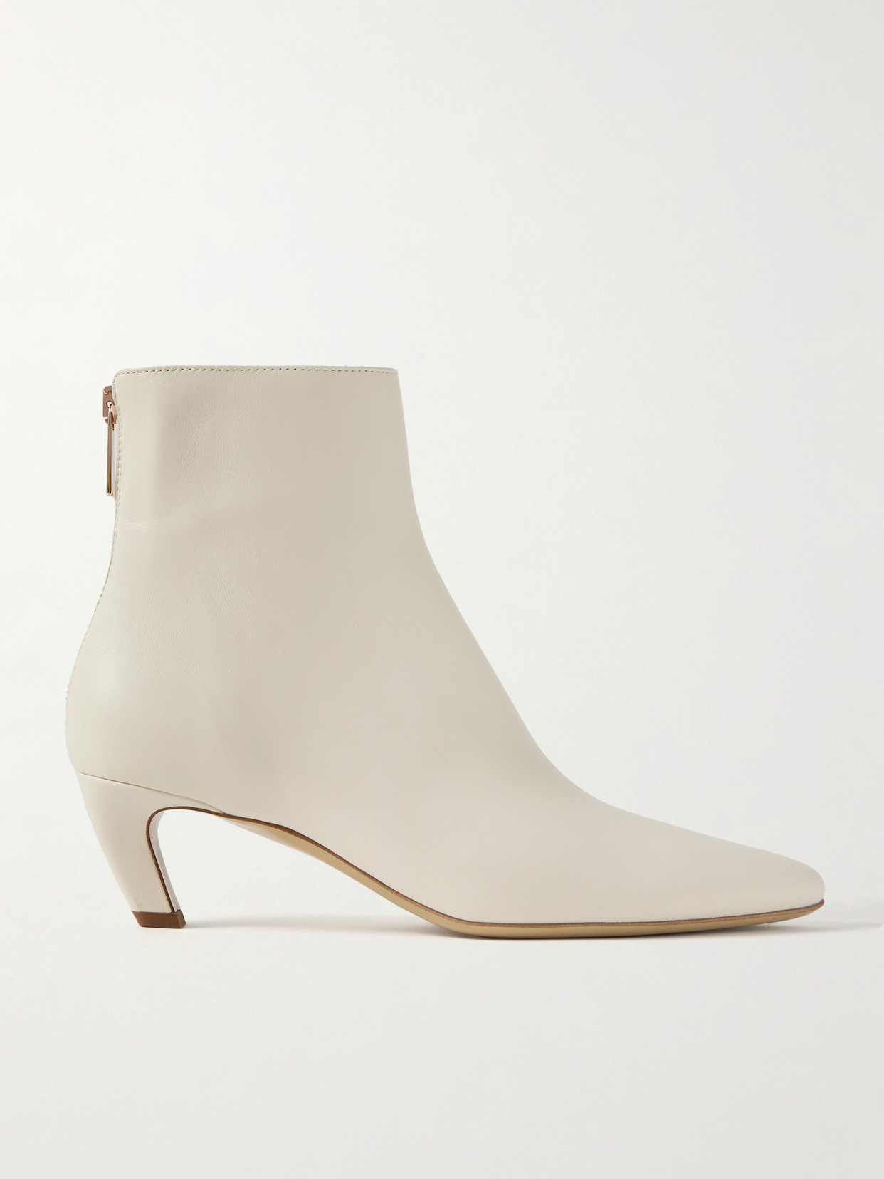 Gabriela Hearst - Clayton Leather Ankle Boots - Cream