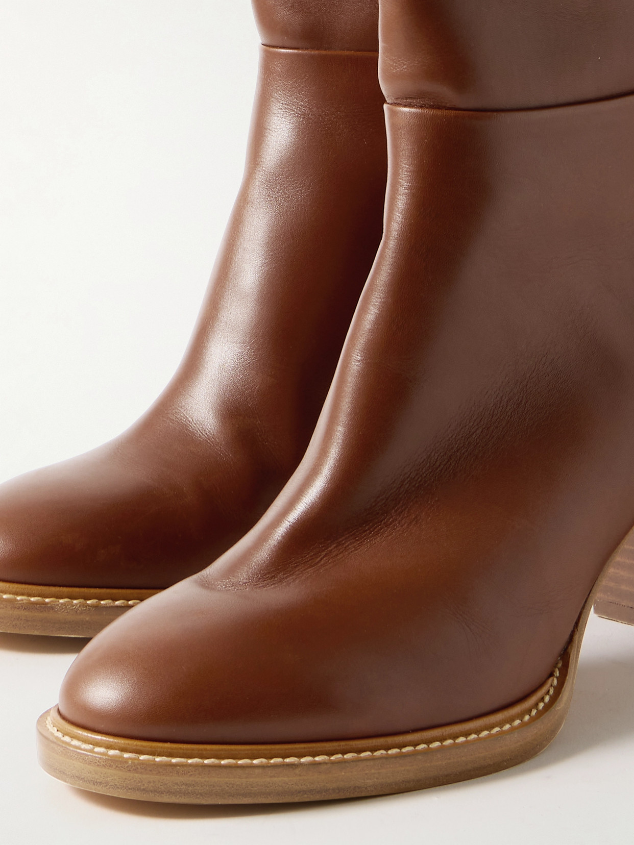 Gabriela Hearst Bocca Leather Knee Boots In Brown