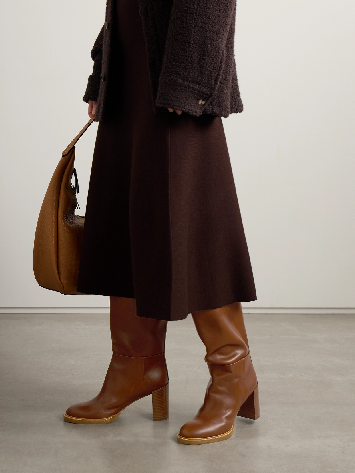 Gabriela Hearst Bocca Leather Knee Boots In Brown