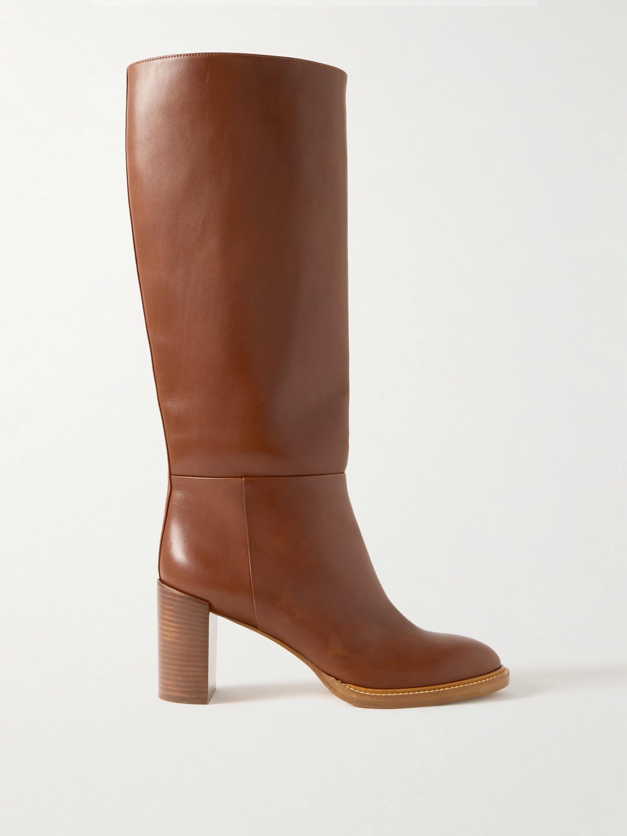 Gabriela Hearst Bocca Leather Knee Boots In Brown