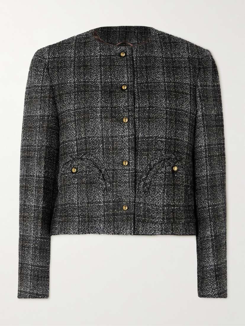 Blazé Milano Lulua Checked Wool-blend Bouclé Jacket