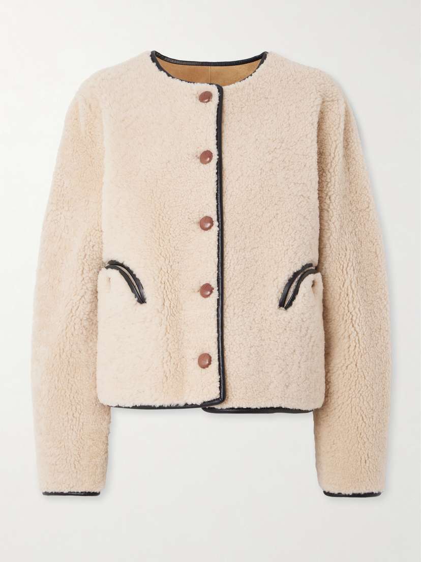 Blazé Milano Reversible Leather-trimmed Shearling Jacket