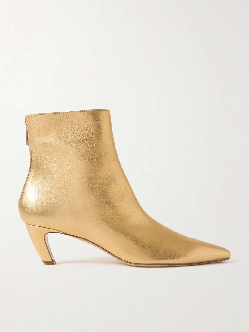 Gabriela Hearst Clayton Metallic Leather Ankle Boots