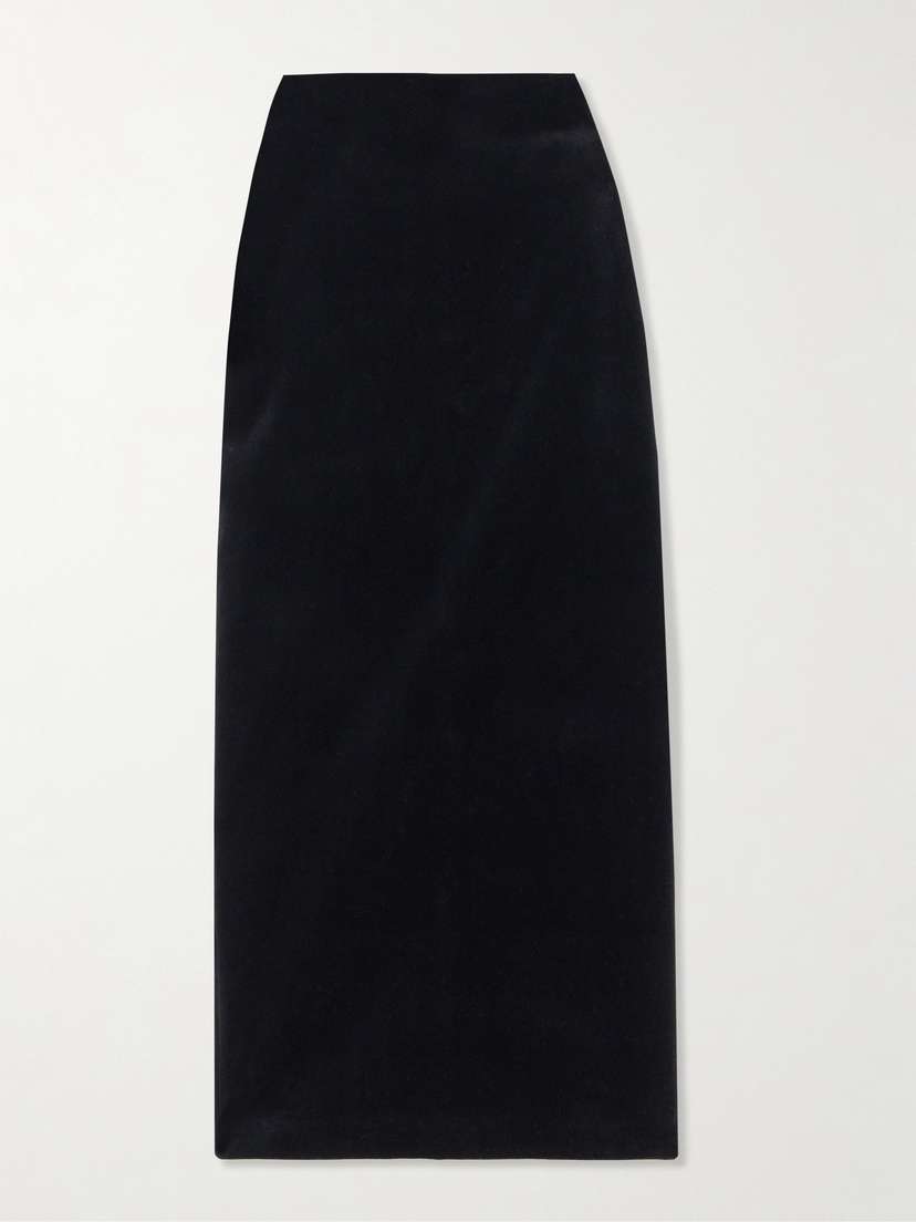Blazé Milano Sussex Cotton-velvet Midi Skirt