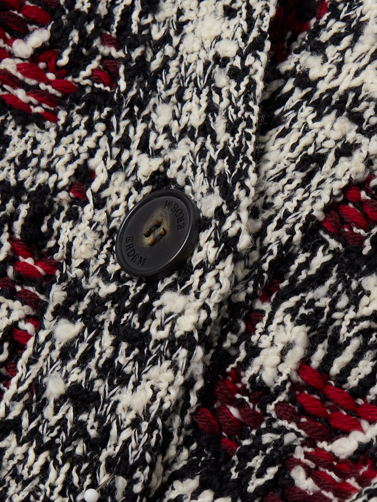 Erdem Oversized Wool-blend Cardigan In Multi