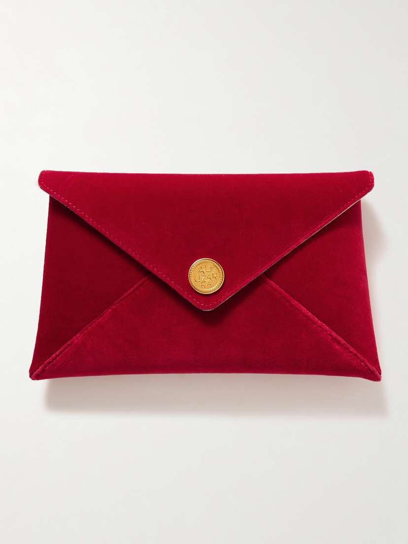 Altuzarra Medallion Velvet Clutch