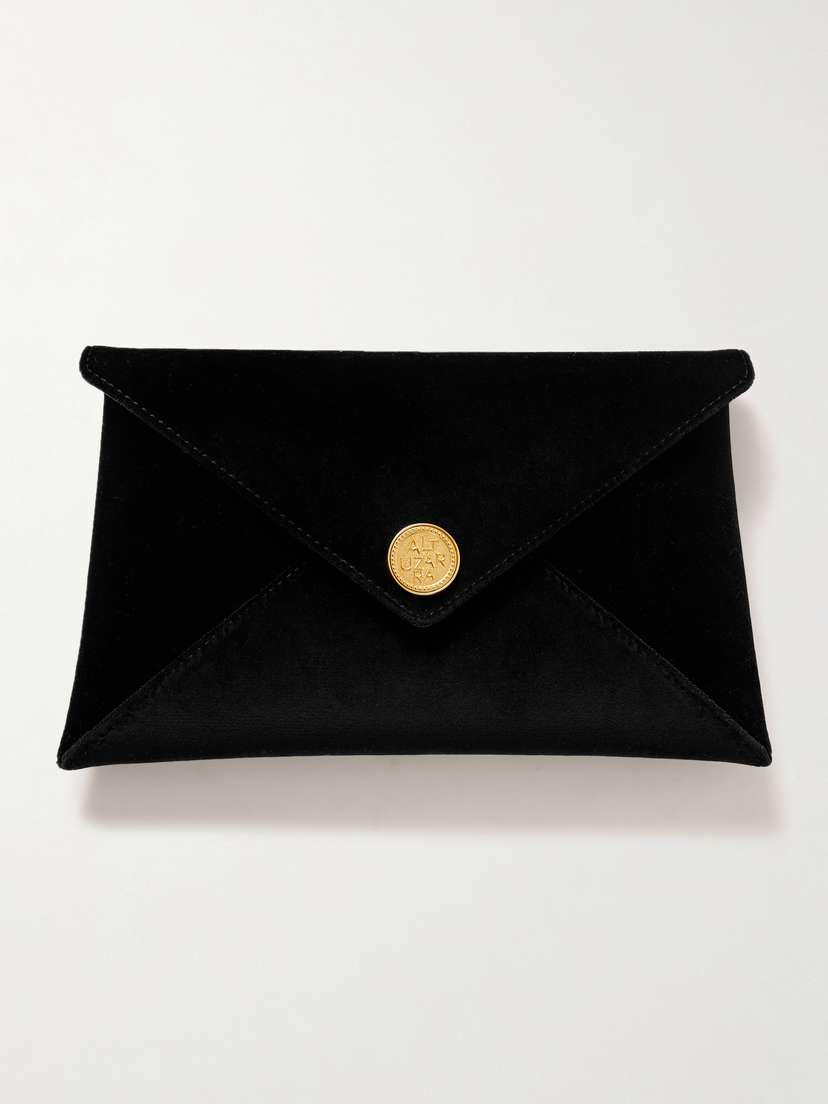 Altuzarra Medallion Velvet Clutch