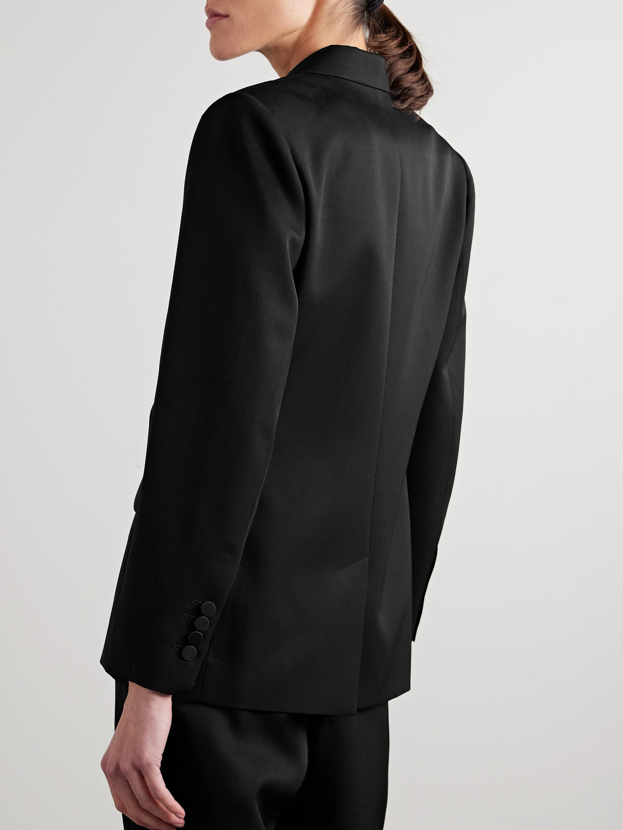 Isabel Marant Natalia Double-breasted Wool-twill Blazer In Black
