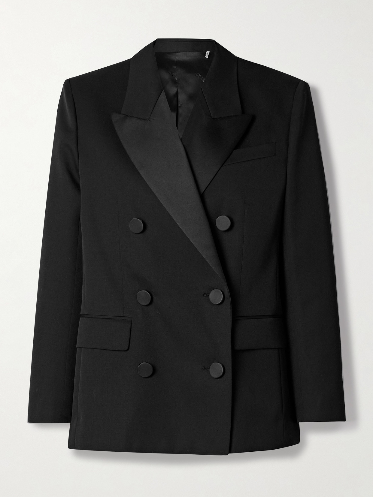 Isabel Marant Natalia Double-breasted Wool-twill Blazer In Black