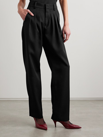 Isabel Marant Casile pleated wool-twill tapered pants