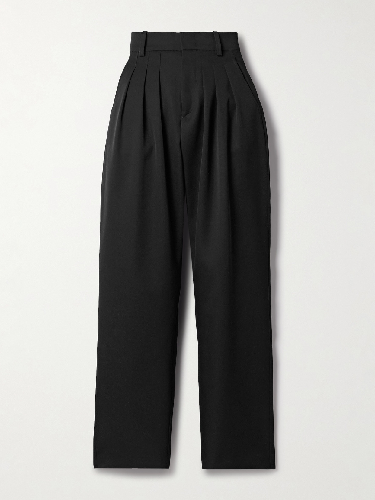 Isabel Marant Casile Pleated Wool-twill Tapered Pants In Black