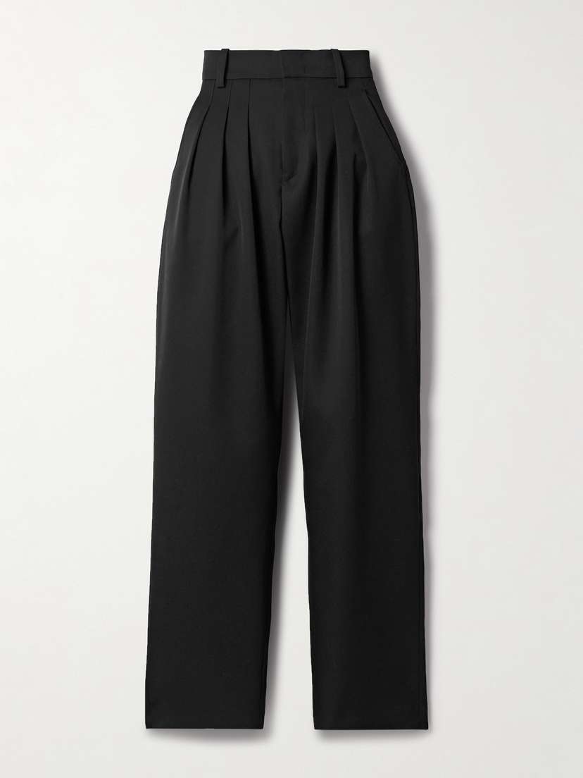 Isabel Marant Casile Pleated Wool-twill Tapered Pants
