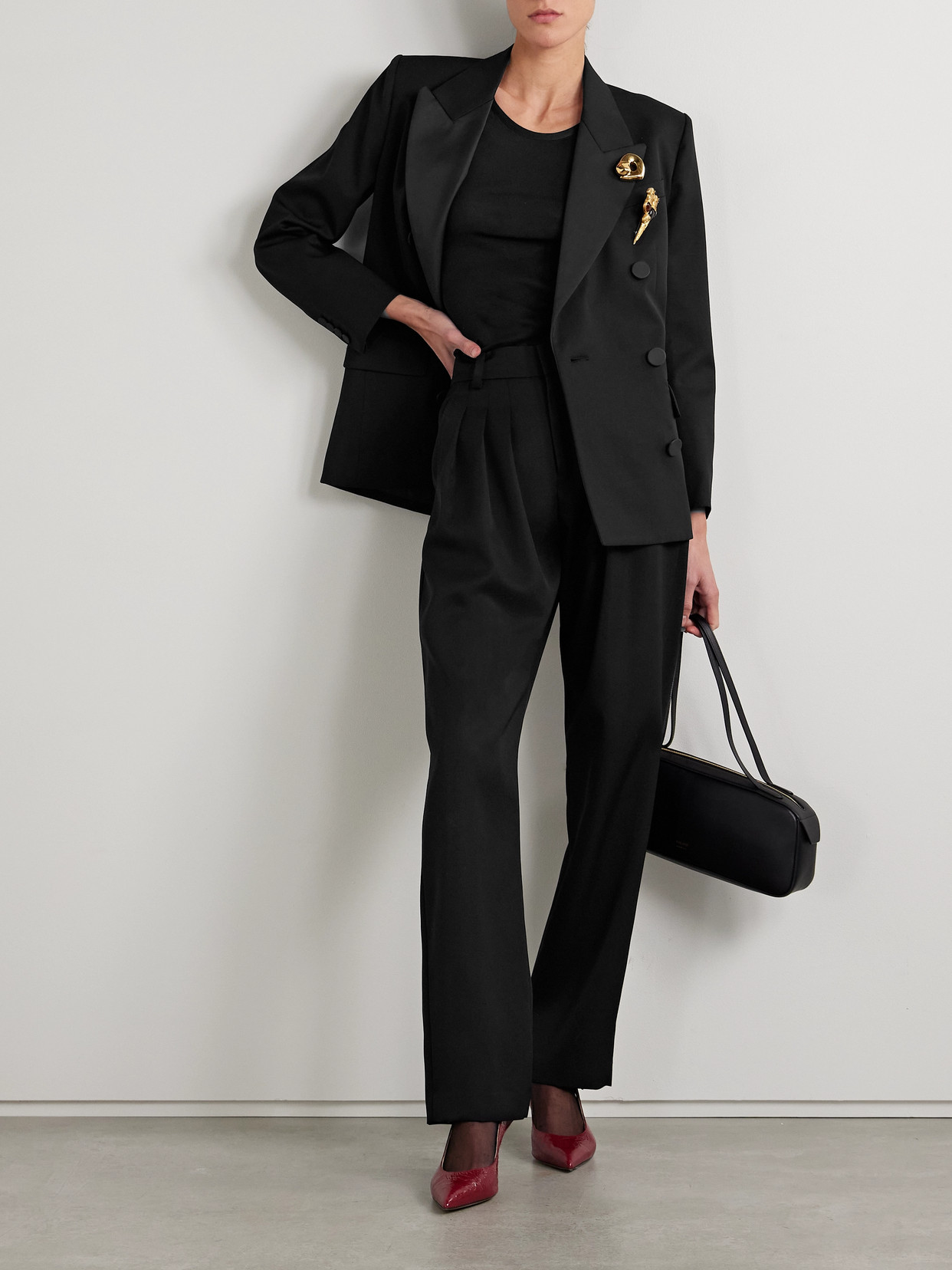 Isabel Marant Casile Pleated Wool-twill Tapered Pants In Black