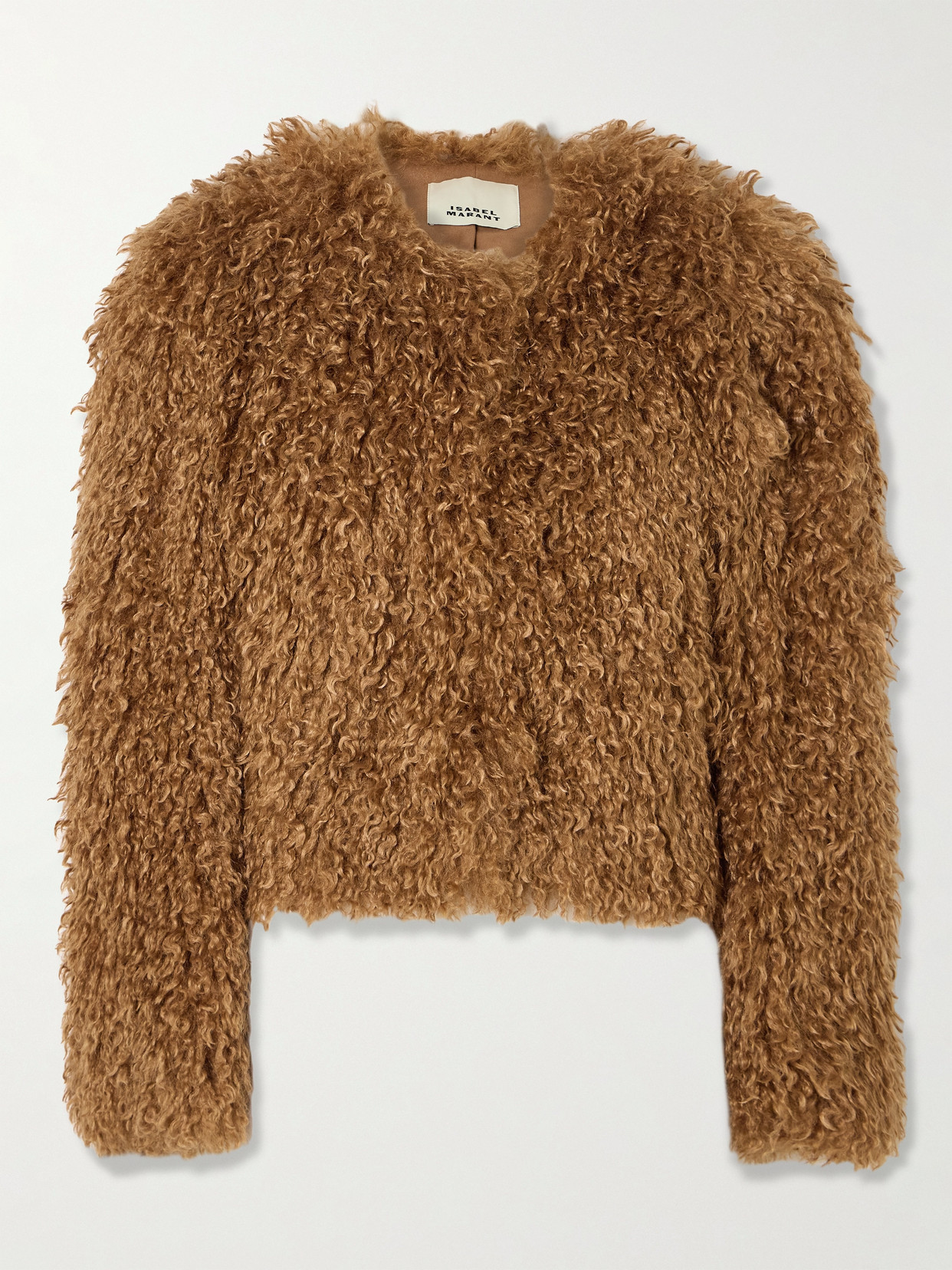 Isabel Marant Faustine Faux Fur Jacket In Brown