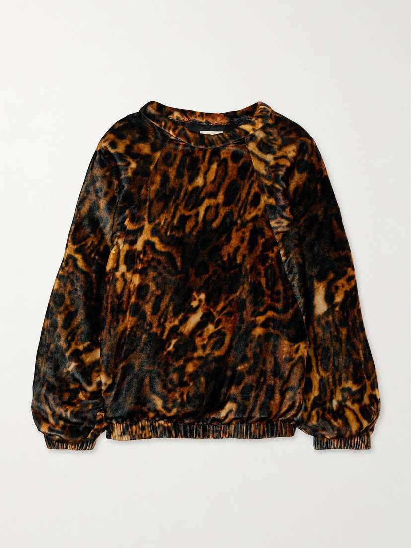 Isabel Marant Dabia Leopard-print Velvet Sweatshirt