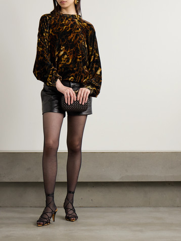 Isabel Marant Dabia leopard-print velvet sweatshirt