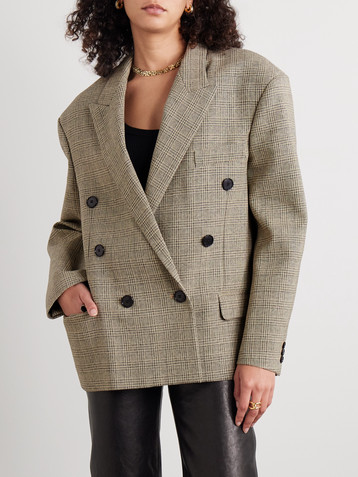 Isabel Marant Klero double-breasted checked wool blazer