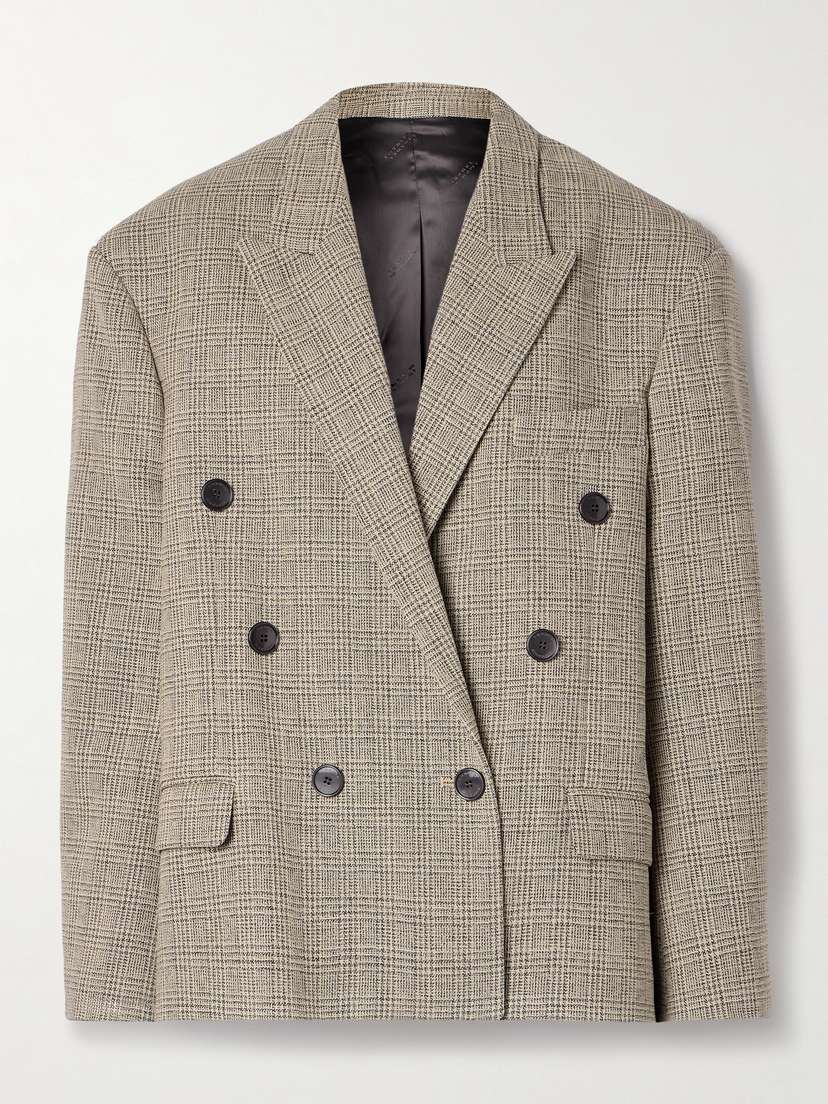Isabel Marant Klero Double-breasted Checked Wool Blazer