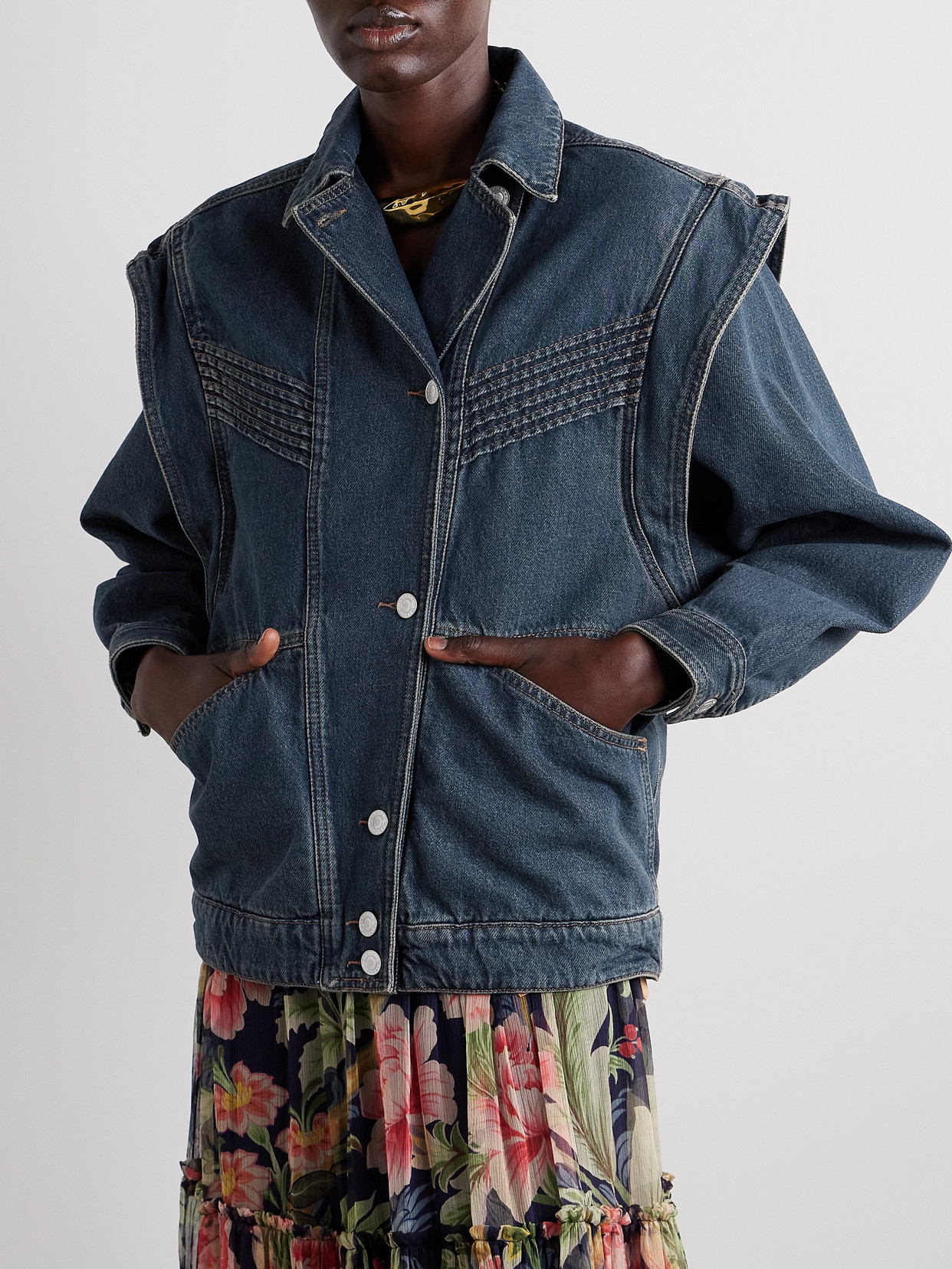 Isabel Marant Harmon Button In Blue