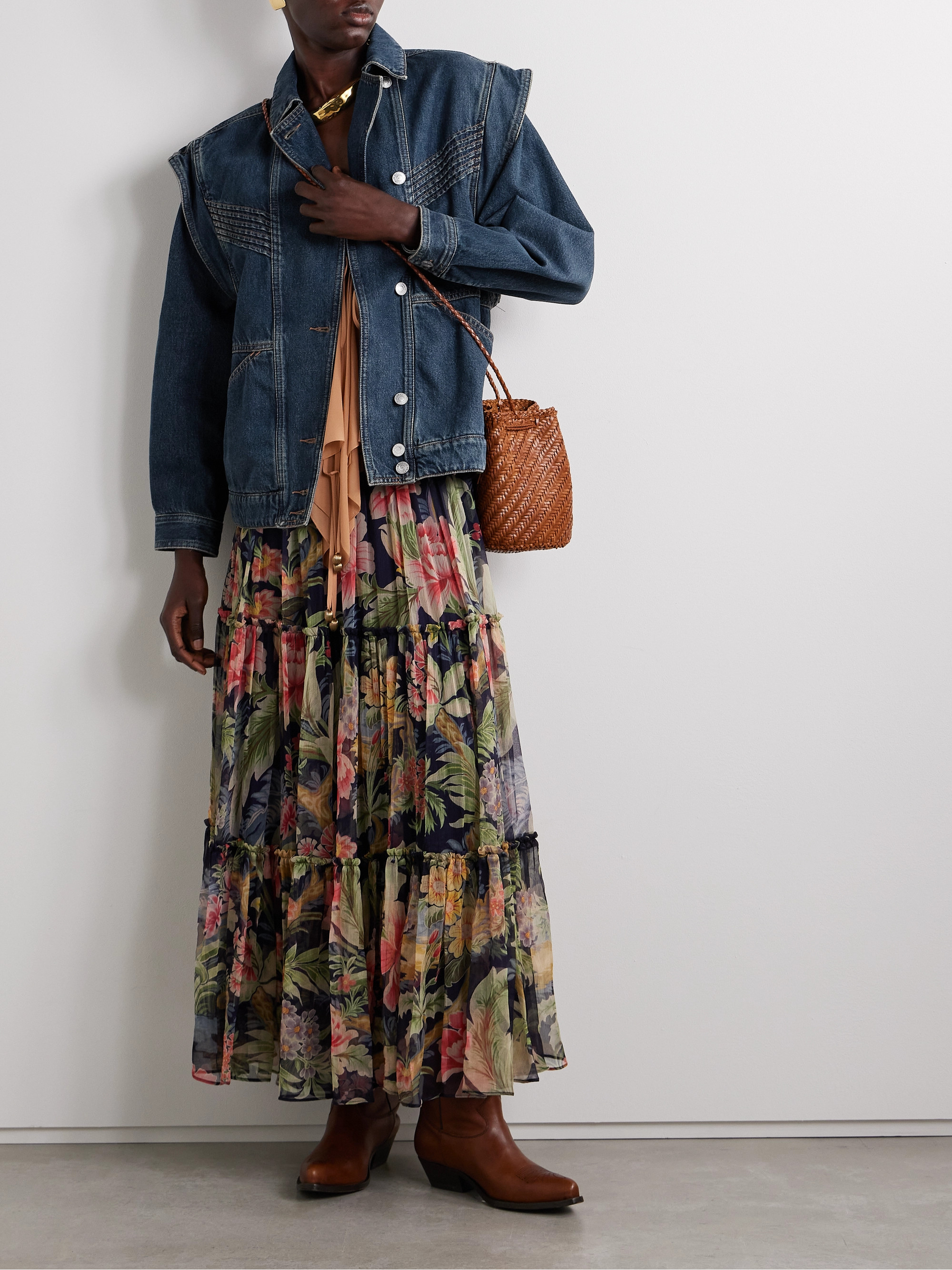 Isabel Marant Harmon convertible denim jacket thumbnail