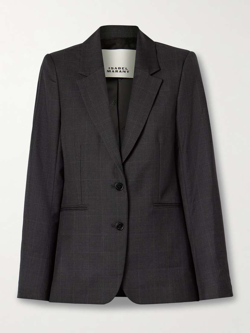 Isabel Marant Reva Prince Of Wales Checked Wool Blazer