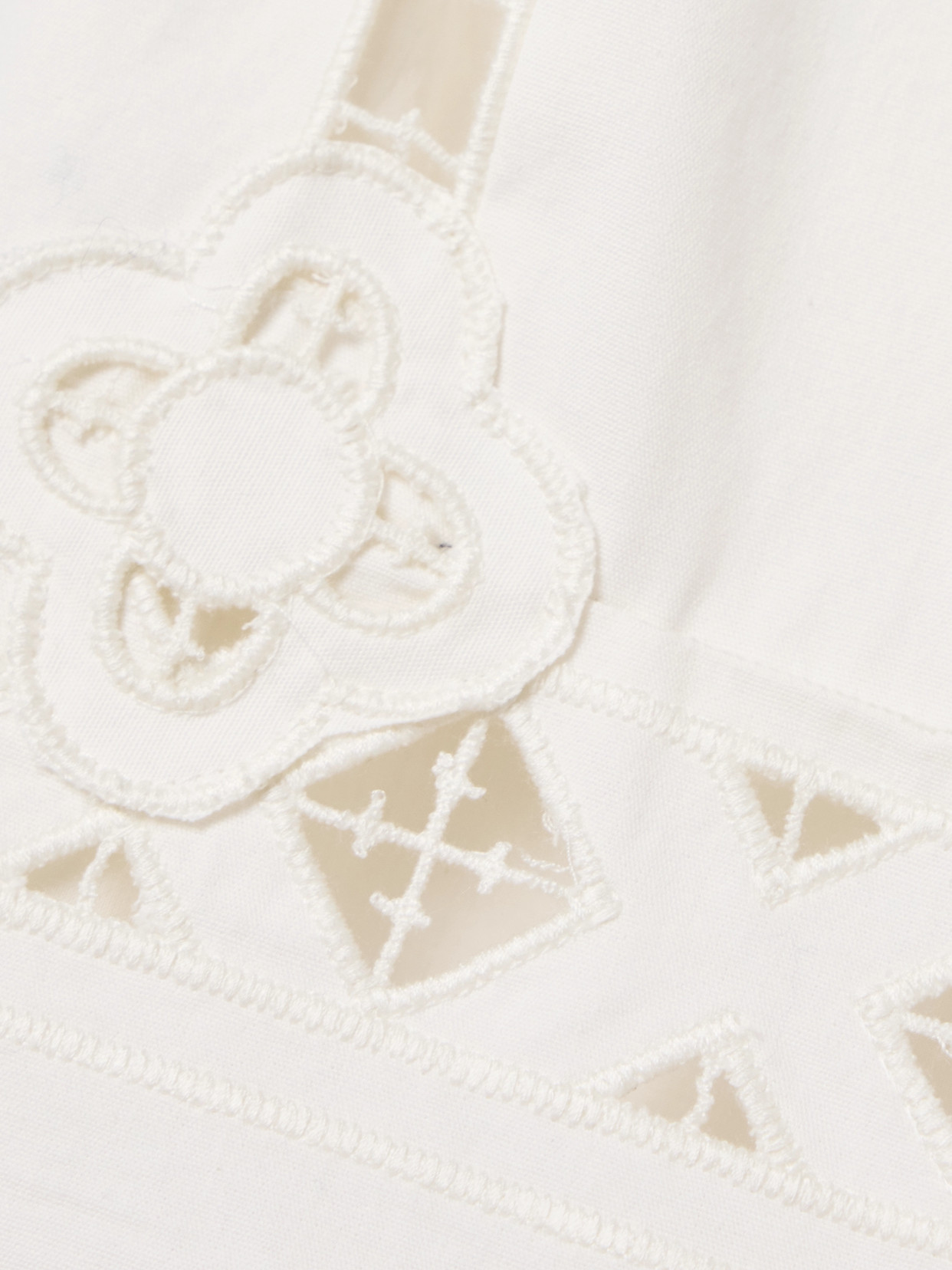 Isabel Marant Palmira Mini Skirt With Embroidered Palm Motifs And Scalloped Hem In White