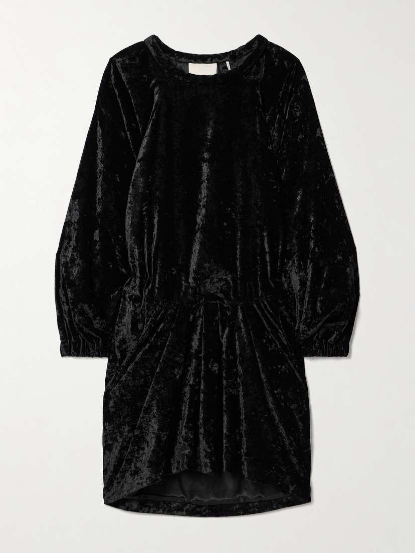 Isabel Marant Lassie Crushed-velvet Mini Dress