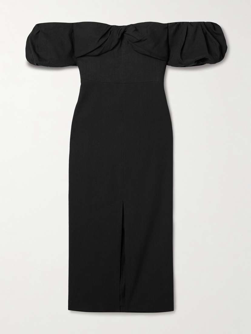 Isabel Marant Darlena Strapless Gathered Hemp-blend Midi Dress