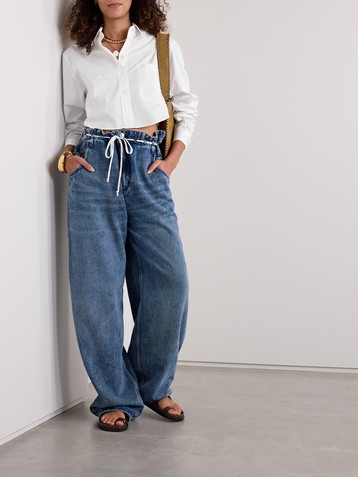 Isabel Marant Fleora cropped cotton-poplin shirt
